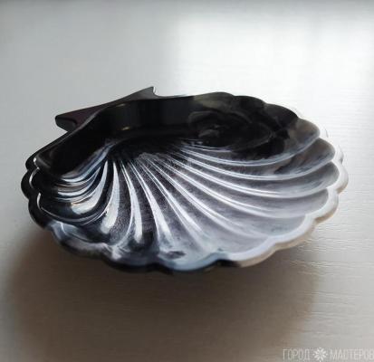 Блюдце "ракушка" из эпоксидной смолы - 2