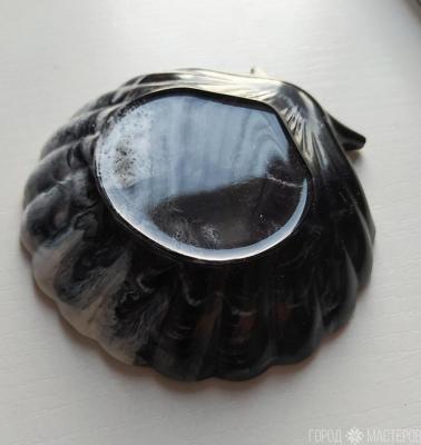 Блюдце "ракушка" из эпоксидной смолы - 3