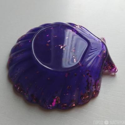 Блюдце "ракушка" из эпоксидной смолы - 3