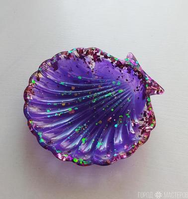Блюдце "ракушка" из эпоксидной смолы - 4