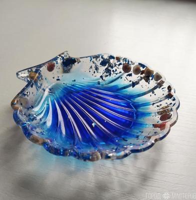 Блюдце "ракушка" из эпоксидной смолы - 2