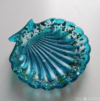 Блюдце "ракушка" из эпоксидной смолы