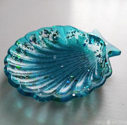 Блюдце "ракушка" из эпоксидной смолы - 2