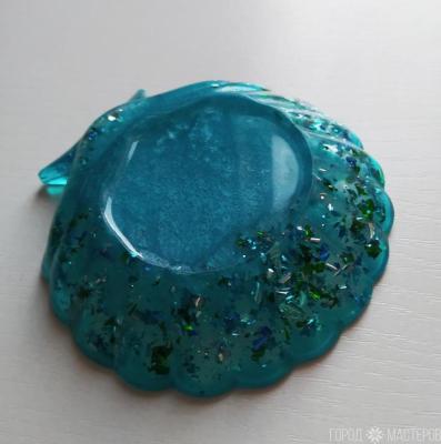 Блюдце "ракушка" из эпоксидной смолы - 3