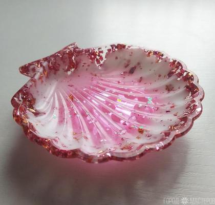 Блюдце "ракушка" из эпоксидной смолы - 2