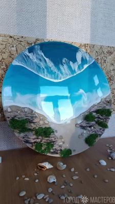 Панно "Море со скалами" - 3