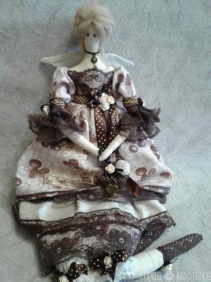 Тильда кофейный ангел - семейный оберег