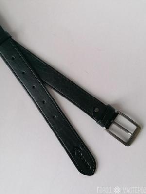 Ремень мужской, ручная работа, натуральная кожа - 5
