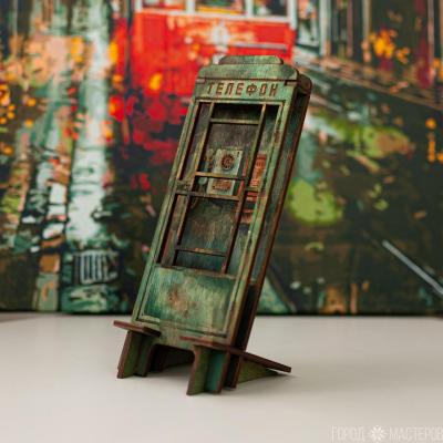 Деревянная подставка для мобильного телефона - 4