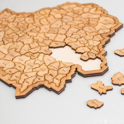 Деревянная карта-пазл - 4