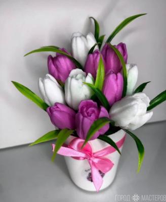 Букет из мыльных тюльпанов (11бутонов)