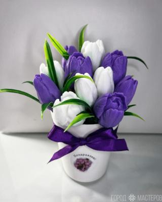 Букет из мыльных тюльпанов (11бутонов) - 4