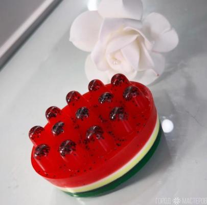 Массажное мыло-скраб АРБУЗ