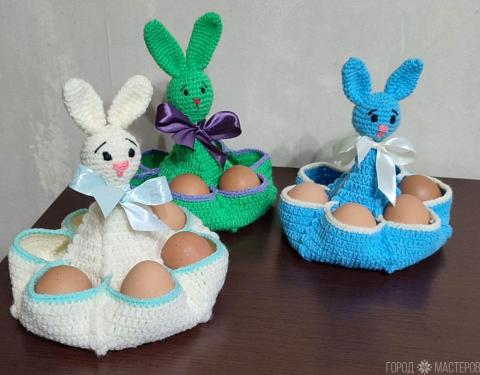 ПАСХАЛЬНЫЙ ЗАЯЦ С КАРМАНАМИ ДЛЯ ЯИЦ - 2