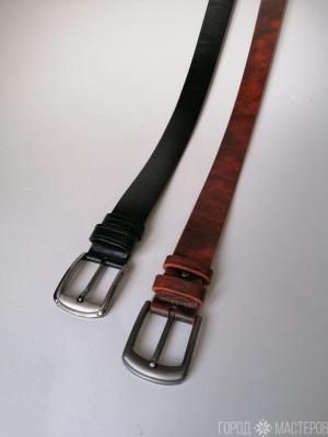Ремень мужской, натуральная кожа, ручная работа - 2