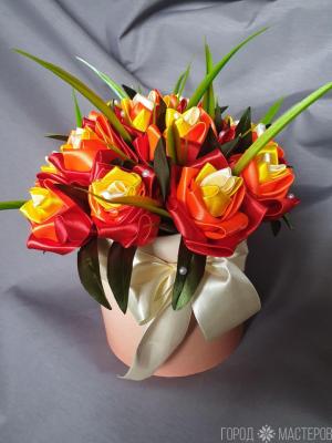 Букет из атласных лент