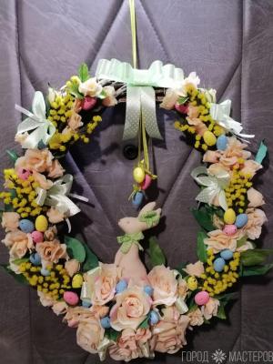 Весенний ароматный венок на Пасху