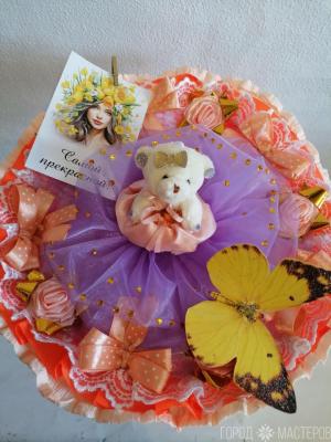 Букет из игрушек и бабочек "Для самой прекрасной"
