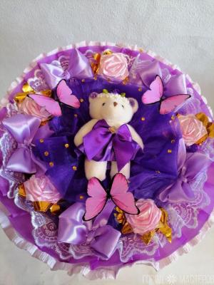 Букет из игрушек и бабочек "Для самой прекрасной" - 3