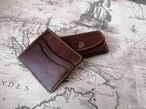 Подарочный набор аксессуаров из натуральной кожи